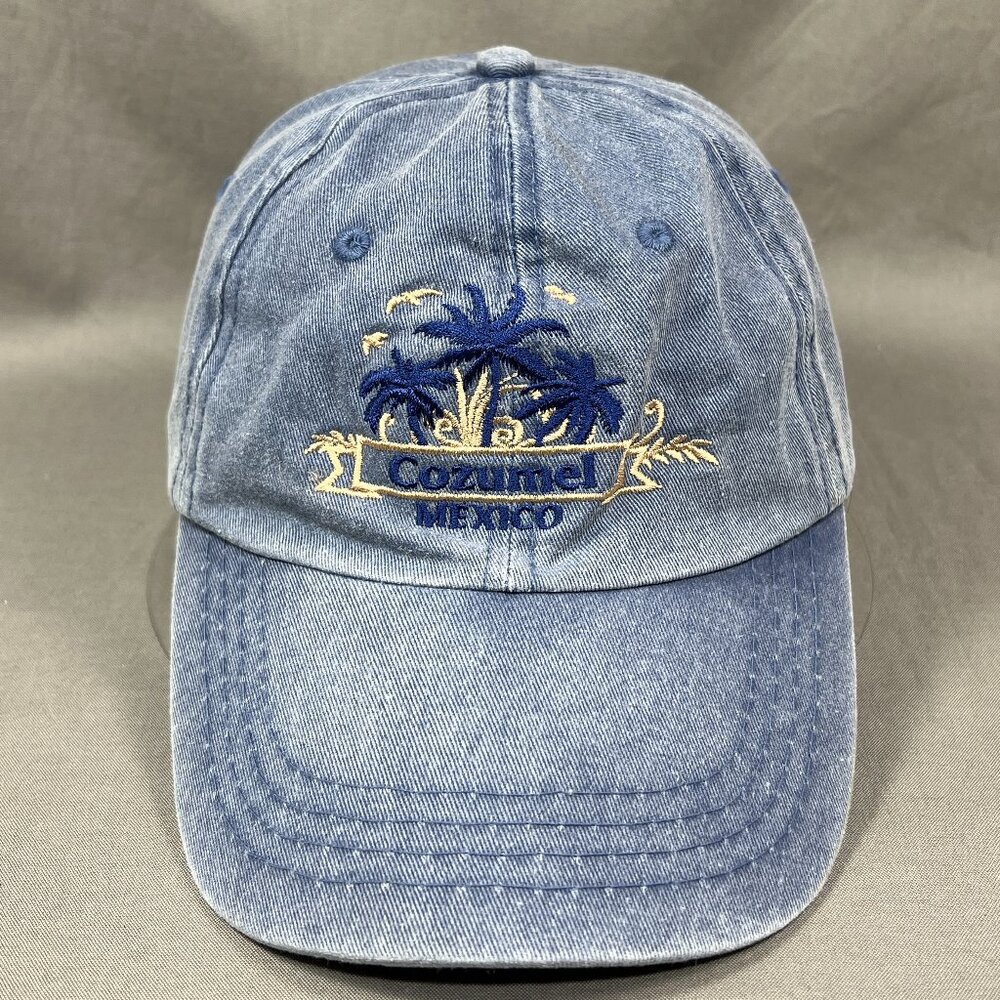 Cozumel Mexico DKPS Strapback Hat Slouch Distressed Adjustable Souvenir Dad Mens
